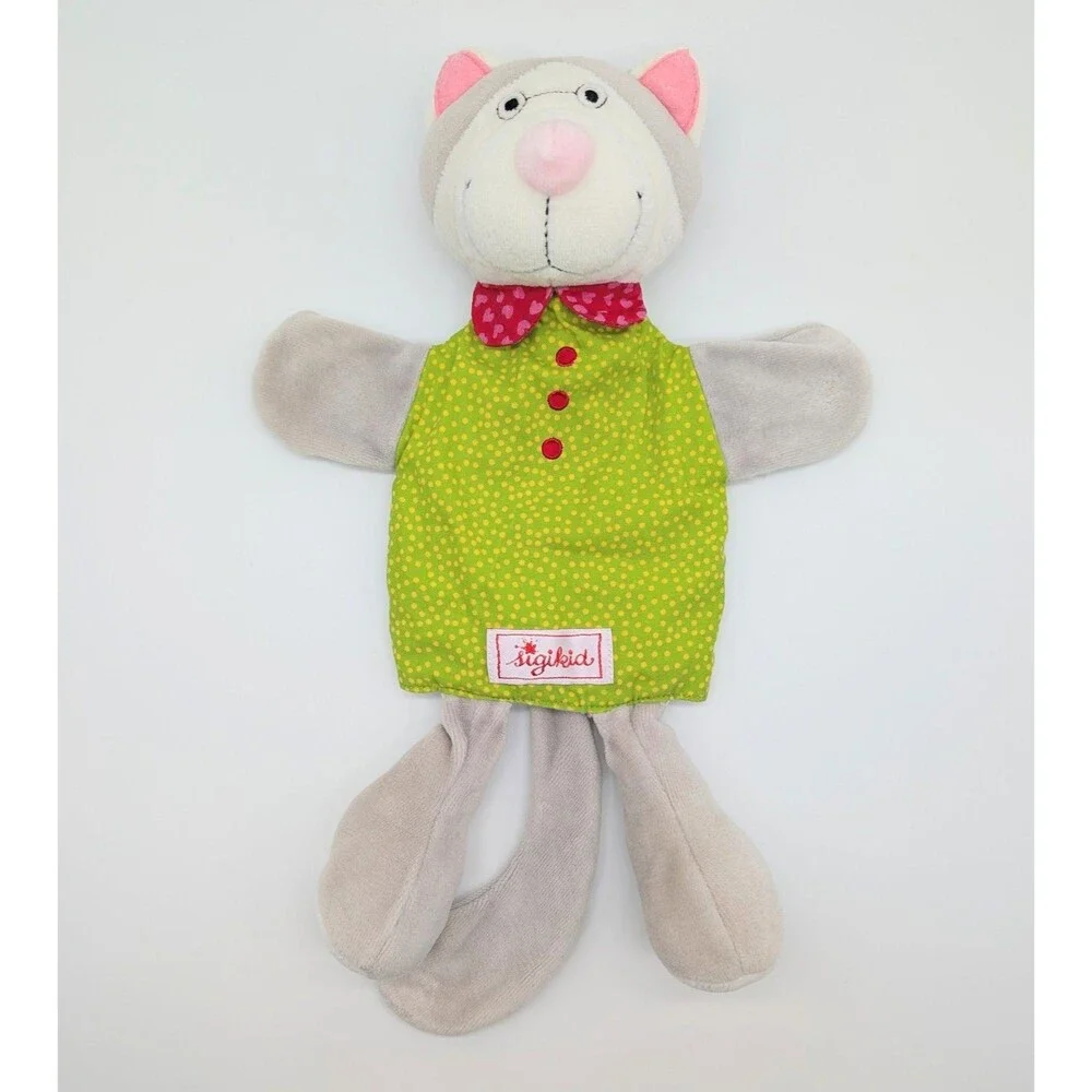 Sigikid Plush Cat Hand Puppet Toy Germany